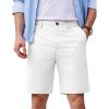COOFANDY Men’s Casual Shorts 9 Inch Flat Front Lightweight Summer Beach Vacation Shorts(White)