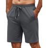 COOFANDY Men’s Casual Shorts 9 inch Inseam Elastic Waist Drawstring Short Lightweight Stretch Summer Beach Shorts(Dark Grey)