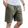 COOFANDY Mens Casual Shorts Stretch Drawstring Summer Beach Shorts Chino Golf Shorts with Pockets(Army Green)