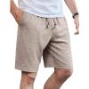 COOFANDY Mens Casual Shorts Stretch Drawstring Summer Beach Shorts Chino Golf Shorts with Pockets(Champagne)