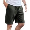 COOFANDY Mens Casual Shorts Stretch Drawstring Summer Beach Shorts Chino Golf Shorts with Pockets(Deep Green)