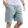 COOFANDY Mens Casual Shorts Stretch Drawstring Summer Beach Shorts Chino Golf Shorts with Pockets(Light Blue)