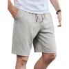 COOFANDY Mens Casual Shorts Stretch Drawstring Summer Beach Shorts Chino Golf Shorts with Pockets(Light Grey)
