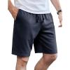 COOFANDY Mens Casual Shorts Stretch Drawstring Summer Beach Shorts Chino Golf Shorts with Pockets(Navy Blue)