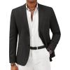 COOFANDY Mens Casual Sport Coat Lightweight Two Button Blazer Slim Fit Business Jackets(Black)