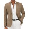 COOFANDY Mens Casual Sport Coat Lightweight Two Button Blazer Slim Fit Business Jackets(Brown)