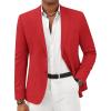 COOFANDY Mens Casual Sport Coat Lightweight Two Button Blazer Slim Fit Business Jackets(Deep Red)