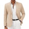 COOFANDY Mens Casual Sport Coat Lightweight Two Button Blazer Slim Fit Business Jackets(Khaki)