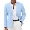COOFANDY Mens Casual Sport Coat Lightweight Two Button Blazer Slim Fit Business Jackets(Light Blue)