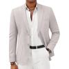 COOFANDY Mens Casual Sport Coat Lightweight Two Button Blazer Slim Fit Business Jackets(Light Grey)