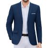 COOFANDY Mens Causal Blazer Two Button Suit Jackets Lightweight Slim Fit Sports Coats(Dark Blue)