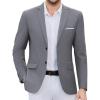 COOFANDY Mens Causal Blazer Two Button Suit Jackets Lightweight Slim Fit Sports Coats(Light Gray)