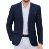 COOFANDY Mens Causal Blazer Two Button Suit Jackets Lightweight Slim Fit Sports Coats(Navy Blue)