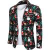 COOFANDY Men’s Christmas Blazer Jacket One Button Halloween Sport Coat Christmas Party Holiday Jacket(Christmas Blazer – Xmas Party)