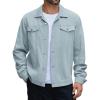 COOFANDY Men’s Cotton Denim Jacket Lightweight Trucker Western Jackets Casual Fashion Jean Coat(Light Blue)