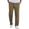 COOFANDY Men’s Cotton Sweatpants Open Bottom Lounge Pants Lightweight Casual Jogger Pants with Pockets(Khaki)