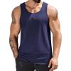 COOFANDY Mens Cotton Tank Tops Summer Beach Sleeveless Muscle Shirts Gym Workout Running Tank Shirt Pack(Navy Blue)