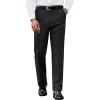 COOFANDY Mens Dress Pants Regular Fit Flat Front Pant Expandable Waist Casual Slacks(Black)