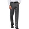 COOFANDY Mens Dress Pants Regular Fit Flat Front Pant Expandable Waist Casual Slacks(Gray)