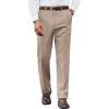 COOFANDY Mens Dress Pants Regular Fit Flat Front Pant Expandable Waist Casual Slacks(Khaki)