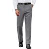 COOFANDY Mens Dress Pants Regular Fit Flat Front Pant Expandable Waist Casual Slacks(Light Gray)