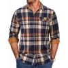 COOFANDY Mens Flannel Shirts Long Sleeve Button Down Shirt Casual Shirts Work Shirts for Men(Homestead Plaid)