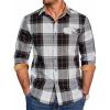 COOFANDY Mens Flannel Shirts Long Sleeve Button Down Shirt Casual Shirts Work Shirts for Men(Huntsman Charcoal Plaid)