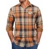 COOFANDY Mens Flannel Shirts Long Sleeve Button Down Shirt Casual Shirts Work Shirts for Men(Khaki)