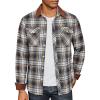 COOFANDY Mens Flannel Shirts Long Sleeve Fleece Plaid Jacket Casual Stylish Button Down Shirts with Pockets(Navy)