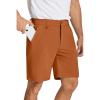 COOFANDY Men’s Golf Shorts 8 Inch Lightweight Quick Dry Casual Dress Shorts Hiking Travel Shorts with Pockets(Brown)