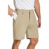 COOFANDY Men’s Golf Shorts 8 Inch Lightweight Quick Dry Casual Dress Shorts Hiking Travel Shorts with Pockets(Khaki)