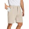 COOFANDY Men’s Golf Shorts 8 Inch Lightweight Quick Dry Casual Dress Shorts Hiking Travel Shorts with Pockets(Light Khaki Brown)