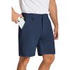 COOFANDY Men’s Golf Shorts 8 Inch Lightweight Quick Dry Casual Dress Shorts Hiking Travel Shorts with Pockets(Navy Blue)