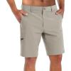 COOFANDY Mens Golf Shorts Stretch Quick Dry Casual Dress Shorts with Pockets(Moon Grey)