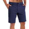 COOFANDY Mens Golf Shorts Stretch Quick Dry Casual Dress Shorts with Pockets(Navy Blue)