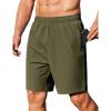 COOFANDY Men’s Gym Workout Athletic Shorts Running Jogger Quick Dry Lightweight Shorts with Zipper Pockets(Army Green)