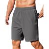 COOFANDY Men’s Gym Workout Athletic Shorts Running Jogger Quick Dry Lightweight Shorts with Zipper Pockets(Dark Grey)