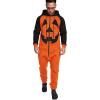 COOFANDY Mens Jumpsuit Onesie Rompers Drawstring Hooded Full Zip One Piece Tracksuit with Pockets(Orange Pumpkin)