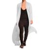 COOFANDY Men’s Lightweight Ruffle Shawl Collar Cardigan Open Front Long Length Drape Cape Overcoat(White)