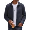 COOFANDY Men’s Lightweight Varsity Jacket Casual Bomber Jackets Waffle Zip Up Sweatshirts with Pocket(Blueviolet)