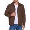 COOFANDY Men’s Lightweight Zip Up Jacket Eisenhower Work Office Jackets Casual Golf Outwear(Brown)