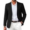 COOFANDY Mens Linen Casual Blazer Slim Fit Sport Coat Two Button Summer Suit Jacket Lightweight Business Sport Jacket(Black)