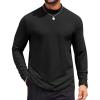 COOFANDY Mens Mock Turtleneck Long Sleeve Shirts Casual Basic T-Shirt Lightweight Mockneck Pullover Sweater for Men(Black)