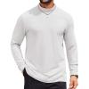 COOFANDY Mens Mock Turtleneck Long Sleeve Shirts Casual Basic T-Shirt Lightweight Mockneck Pullover Sweater for Men(White)