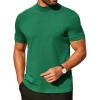 COOFANDY Mens Mock Turtleneck Shirts Casual Premium Cotton Short Sleeve Shirt 2025 Basic Half Neck T-Shirts(Green)