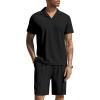 COOFANDY Men’s Polo Shirt and Shorts Set 2 Piece Outfits Fashion Summer Tracksuits Short Sleeve Casual Polo Suit