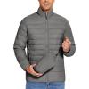 COOFANDY Mens Puffer Jacket Packable Lightweight Jackets Winter Coat Windproof Zipper Down Jacket(Dark Grey)
