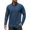 COOFANDY Men’s Quarter Zip Pullover Long Sleeve Sweatshirt 1/4 Zip Golf Shirt Winter Fleece Lined Thermal Pullover(Dark Blue)