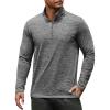 COOFANDY Men’s Quarter Zip Pullover Long Sleeve Sweatshirt 1/4 Zip Golf Shirt Winter Fleece Lined Thermal Pullover(Dark Gray)