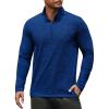 COOFANDY Men’s Quarter Zip Pullover Long Sleeve Sweatshirt 1/4 Zip Golf Shirt Winter Fleece Lined Thermal Pullover(Sky Blue)